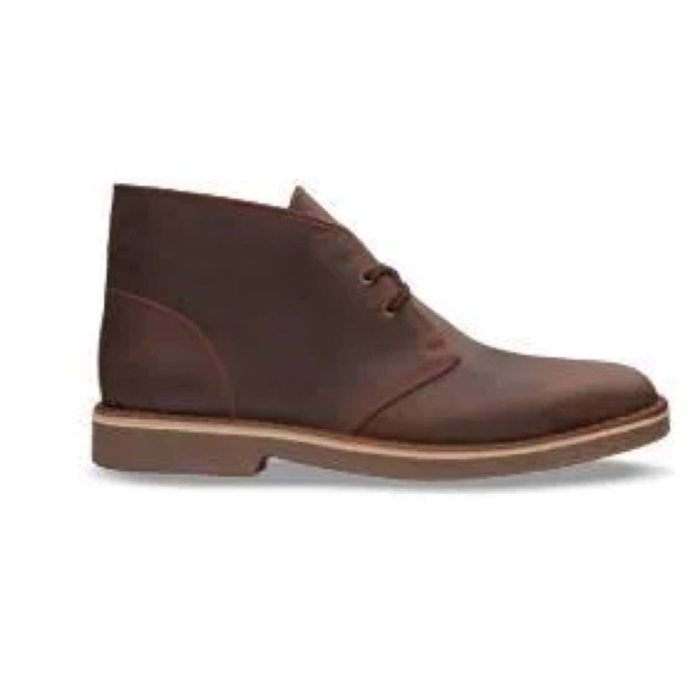Clark’s Bushacre 2 Boots Lace Up Chukka Boots Brown Oiled Leather 9.5 Like New